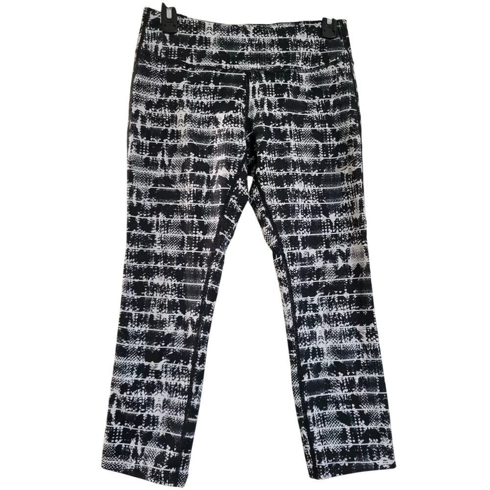 Nike Dri-FIT Running Cropped Leggings Black/White - M